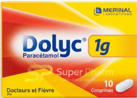Boîte de DOLYC 1000MG COMP BTE/10